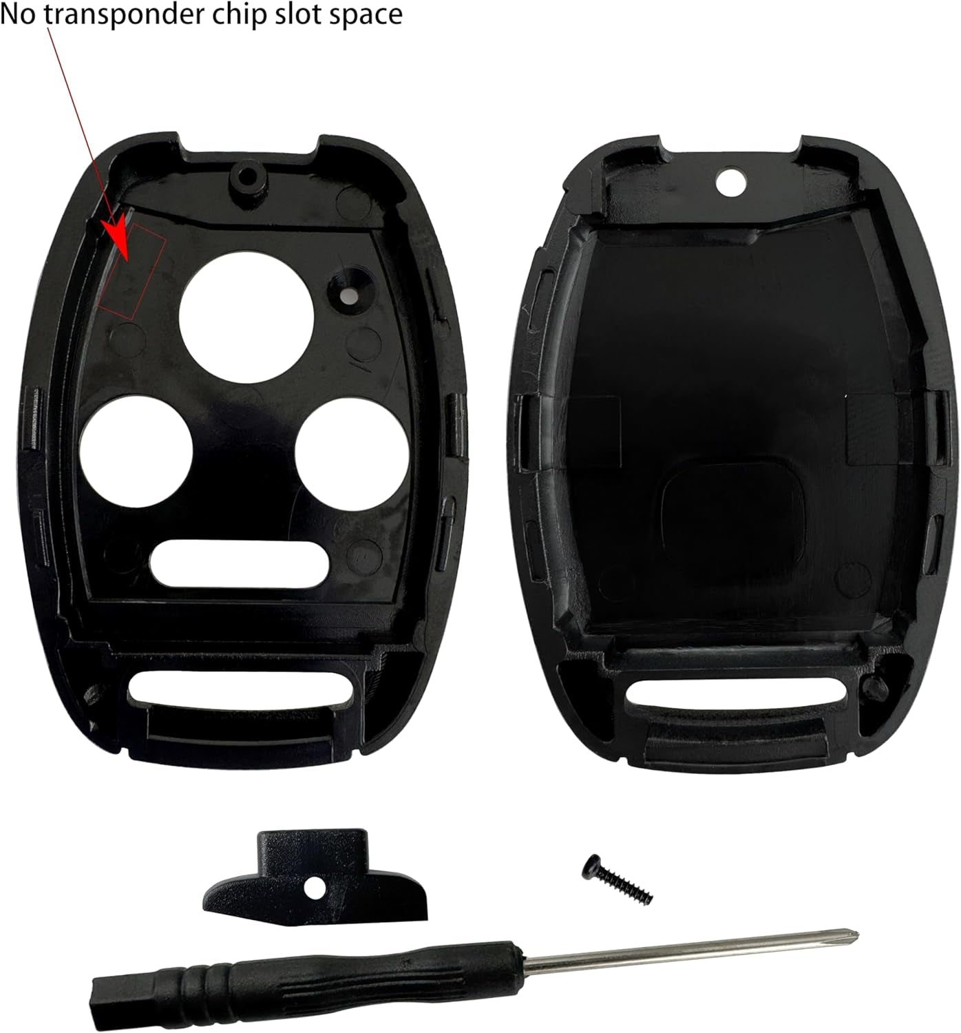 Key Fob Cover Shell for Honda 2003 - 2012 Accord 2009-2015 Pilot,3+1Button Keyless Remote Fob Case Kit Fit for 2006-2013 Civic EX 2005-2006 CR-V (Pack of 4)