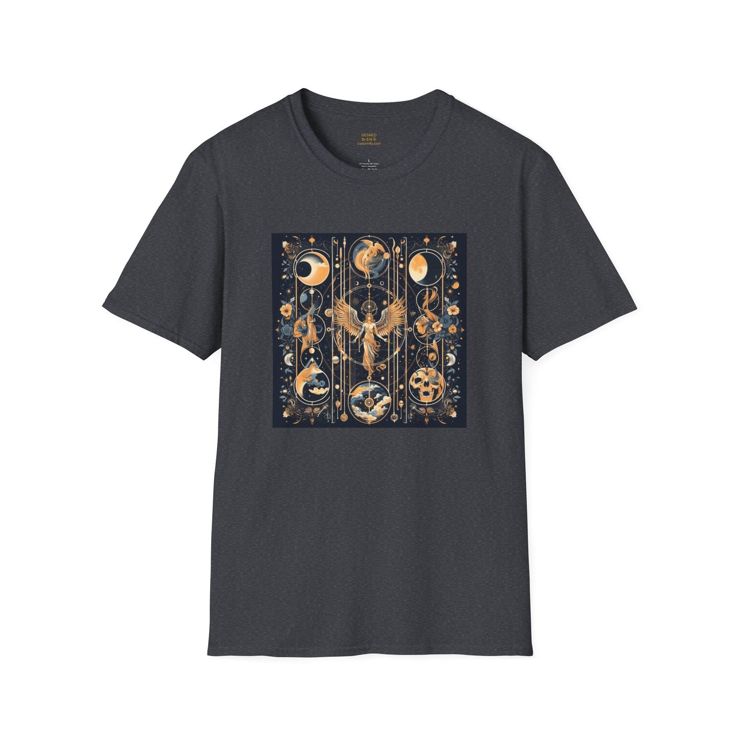 Celestial tarot design By Erik B. Unisex Softstyle T-Shirt