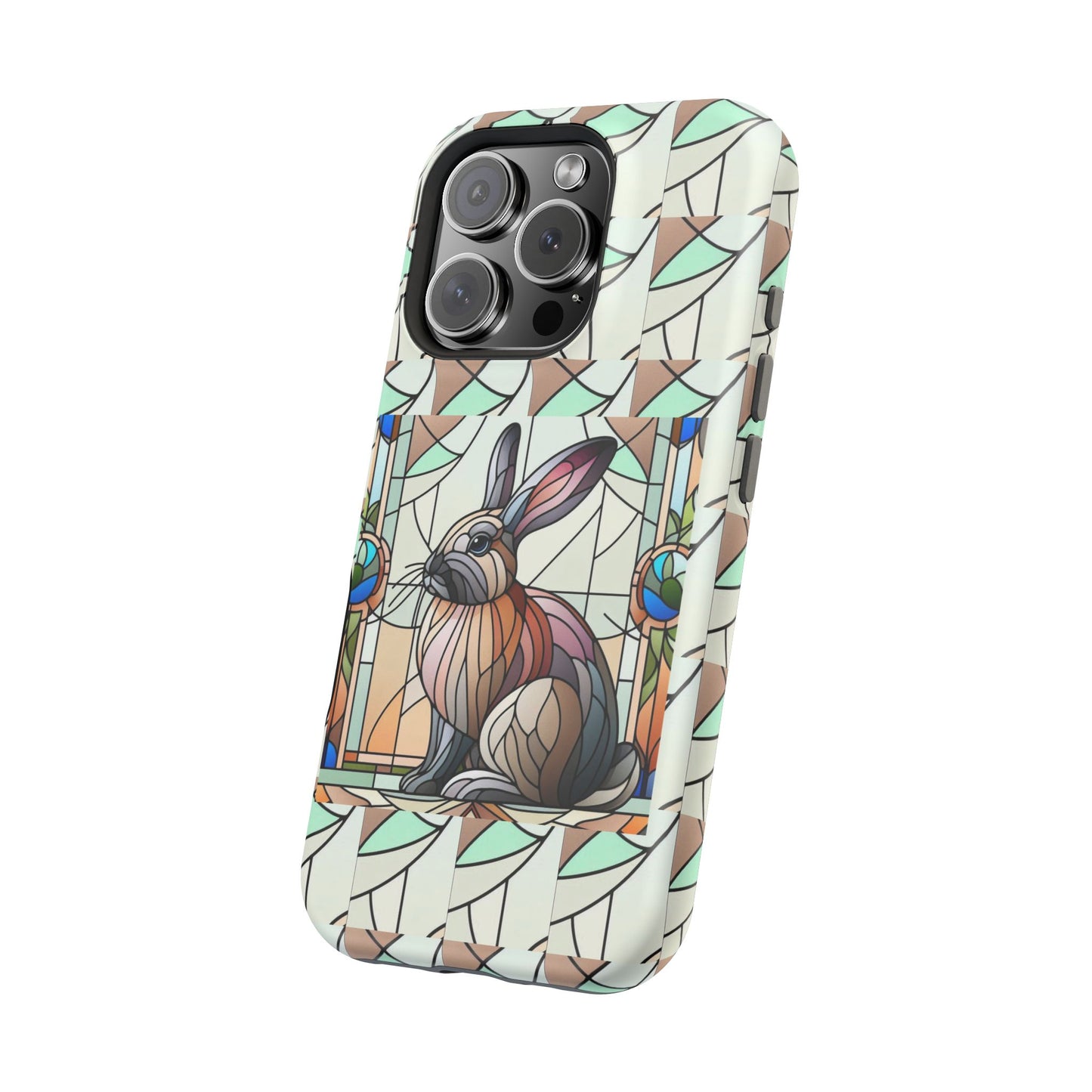 Flemish Giant Rabbit Animal Stained Glass Design Magnetic Tough Cases