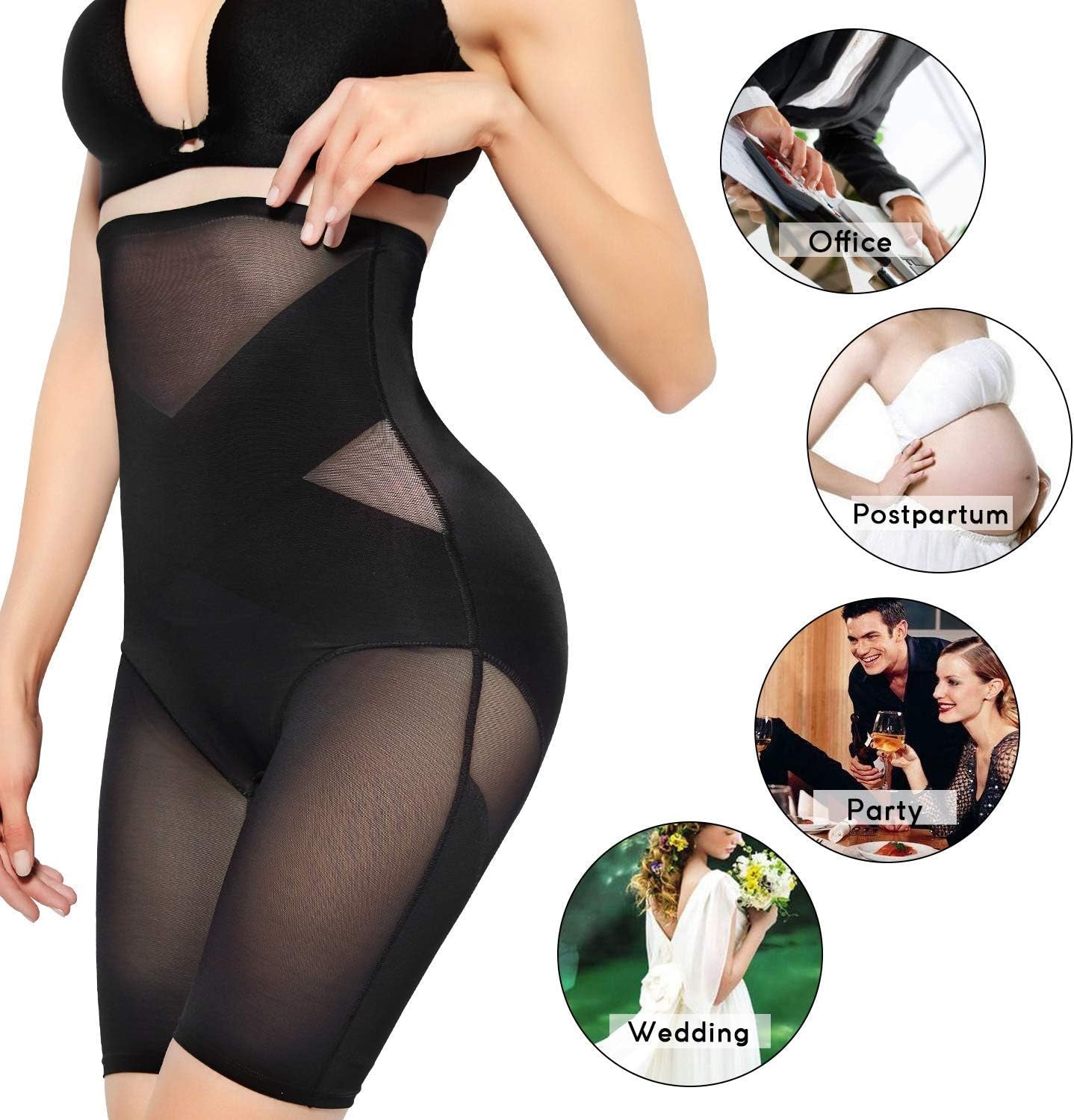 Tummy Control Body Shaper Shorts - High Waist Thigh Slimmer Panties Shapewear