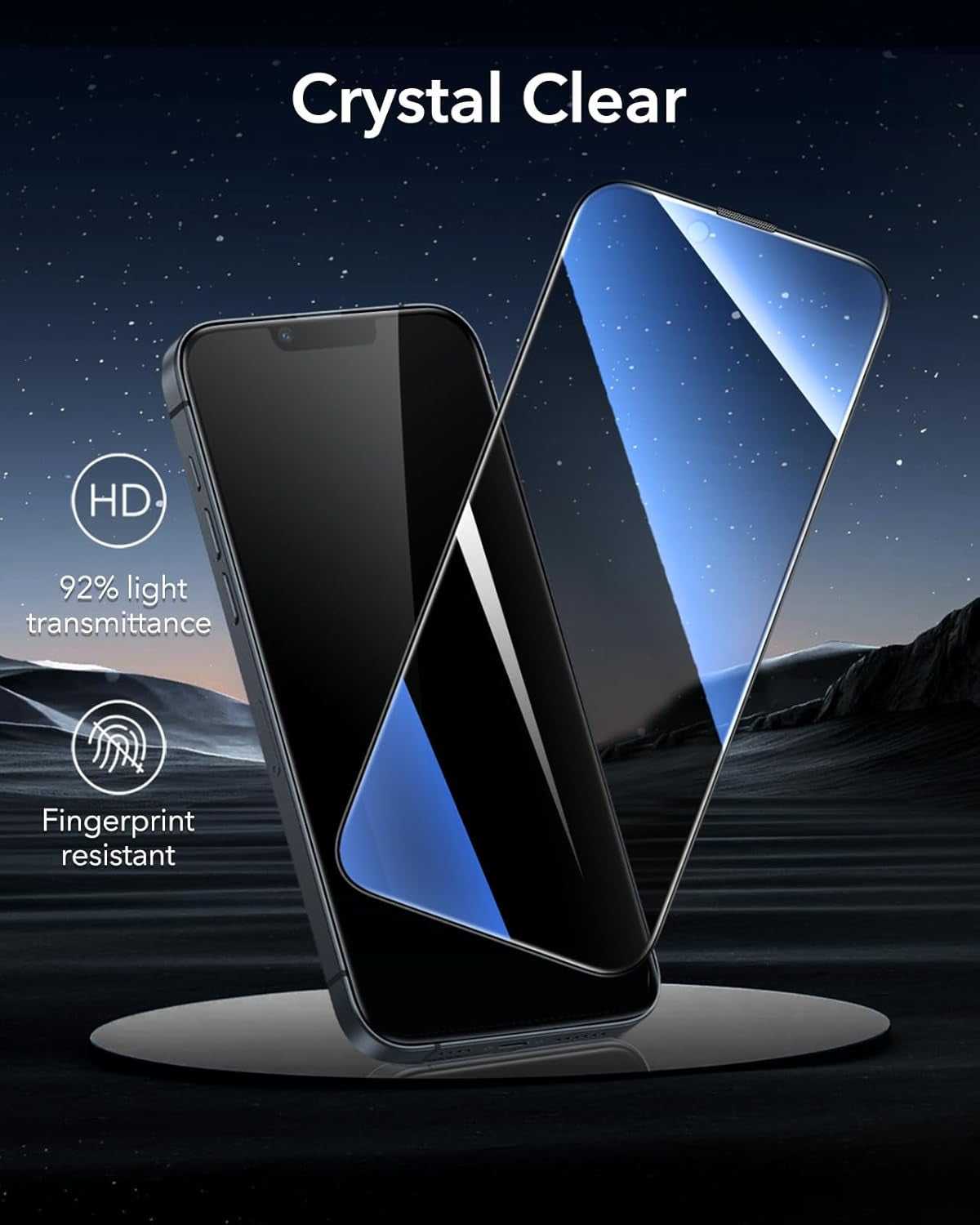 3 Pack 9H+ Glass for Iphone 16E/Iphone SE 4/Iphone 14/Iphone 13/Iphone 13 Pro Privacy Screen Protector, [Military Grade Shatterproof & Longest Durable] Armorite Tempered Glass with Ultrafit Tray