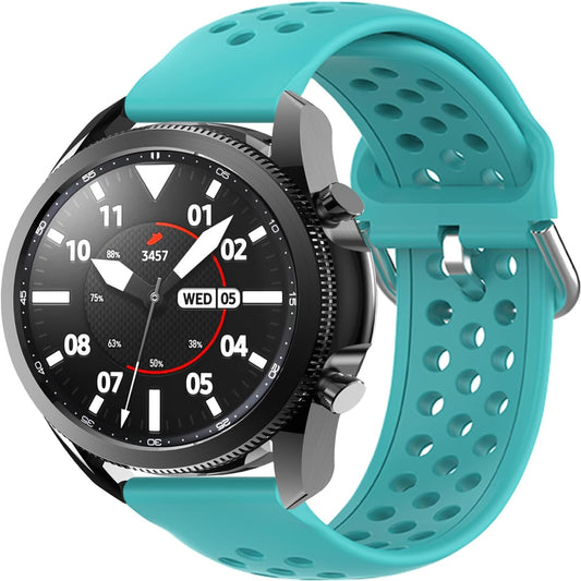 Bands Compatible with Samsung Galaxy Watch 46Mm /Galaxy Watch 3 LTE 45Mm/ Gear S3 Classic/ Gear Live/ Gear 2 R380 Watch Band, Replacement 22Mm Soft Silicone Sport Strap Wristbands for Women