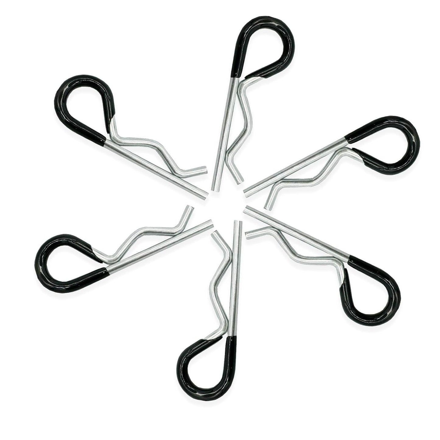 6 Pcs Heavy Duty Hitch Pins Clip R Clips Spring Retaining Wire Hair Pins Cotter Pin Strong Spring Rubber-Coated Grip R Clip for Trailer Tractors Mower Carts Truck Pin Clip M3.5X75Mm TRUCK DRIVER