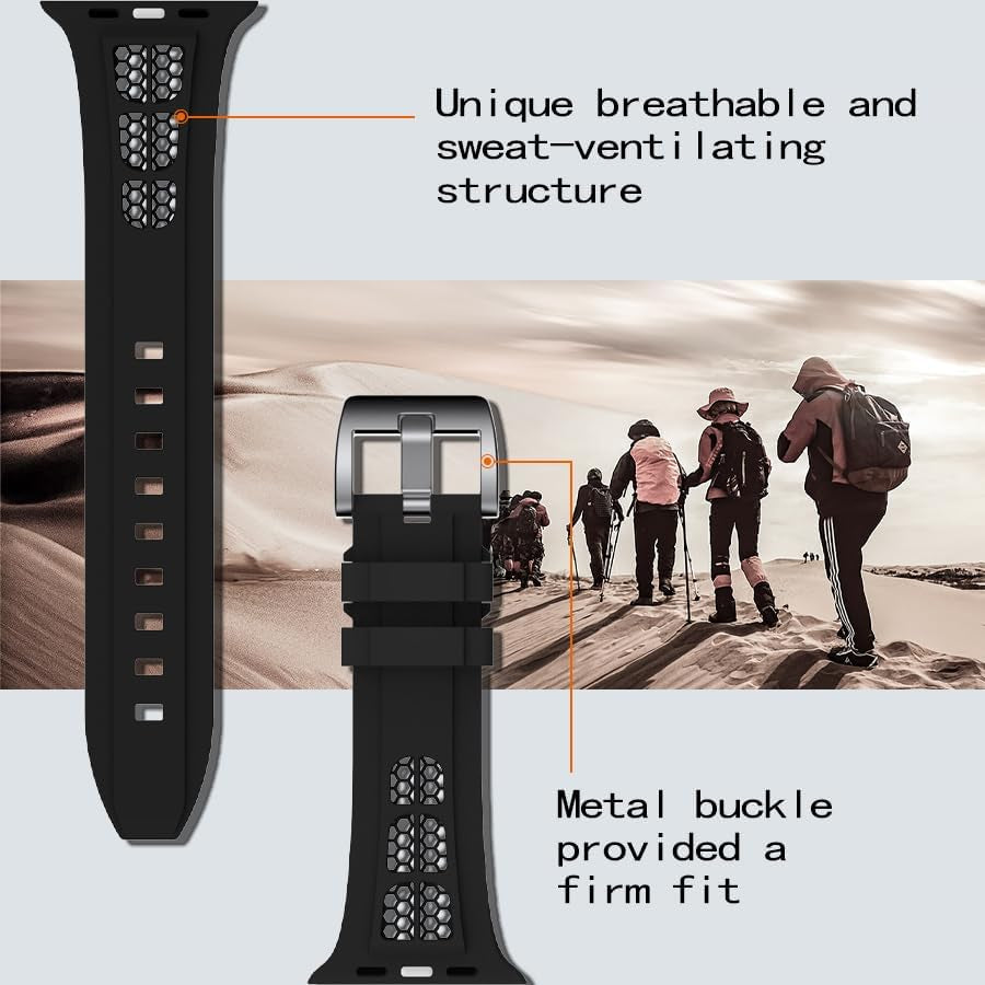 Sport Bands Compatible with Apple Watch Band 38Mm 40Mm 41Mm 42Mm 44Mm 45Mm 46Mm 49Mm Women Men,Soft Silicone Breathable Replacement Strap for Iwatch Ultra/Ultra 2 Series 10 9 8 7 6 5 4 3 2 1 SE