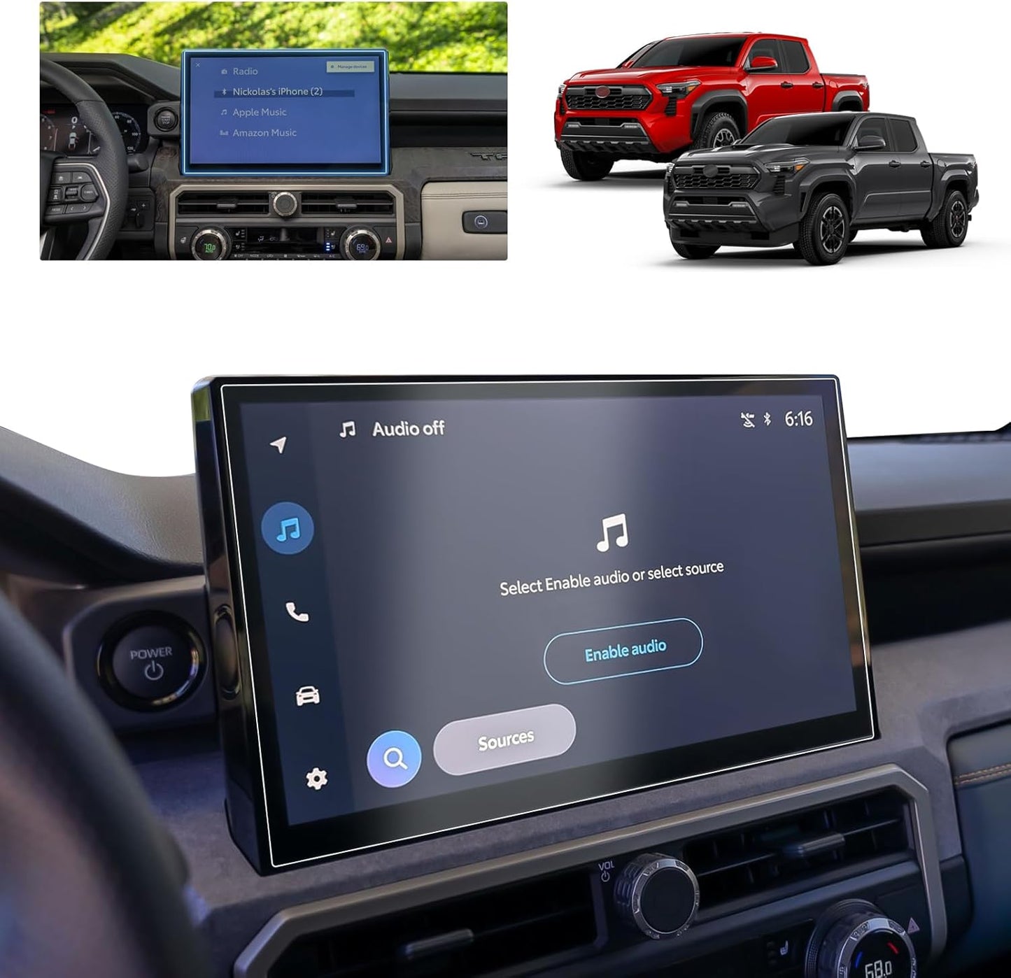 2024 F150 Lightning Screen Protector for 2022-2024 Ford F-150 Lightning Platinum/Lariat/Flash SYNC 4A 15.5In Electric Truck Accessories Tempered Glass Protective Film TRUCK DRIVER