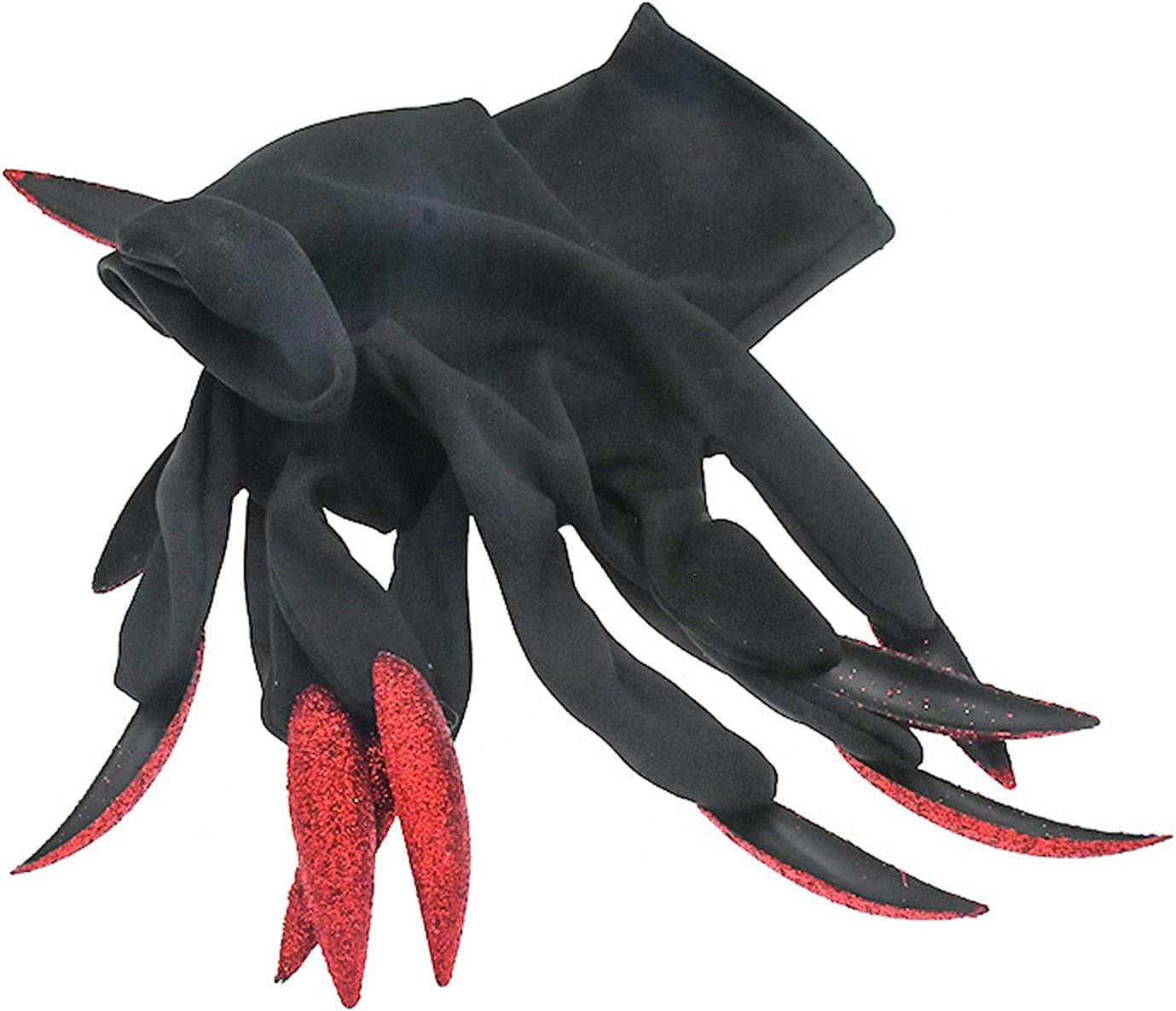 Halloween Witch Gloves with Glitter Nails Paw Gloves Performance Props Cosplay Costume Accessories Halloween Party Dress up Supplies