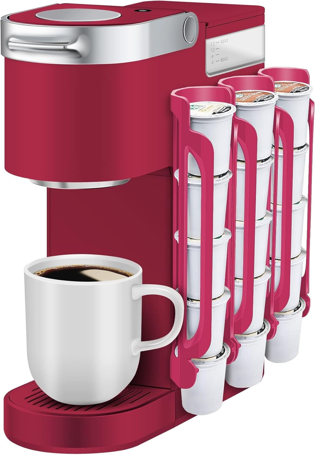 K Cup Holder for Keurig: Coffee Pod Holder for Counter Small Space - Kcup Holders for Wall Mount (2, Black)