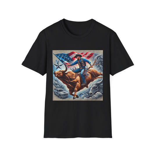 Professional Bull Riders 3D tattoo Unisex Softstyle T-Shirt