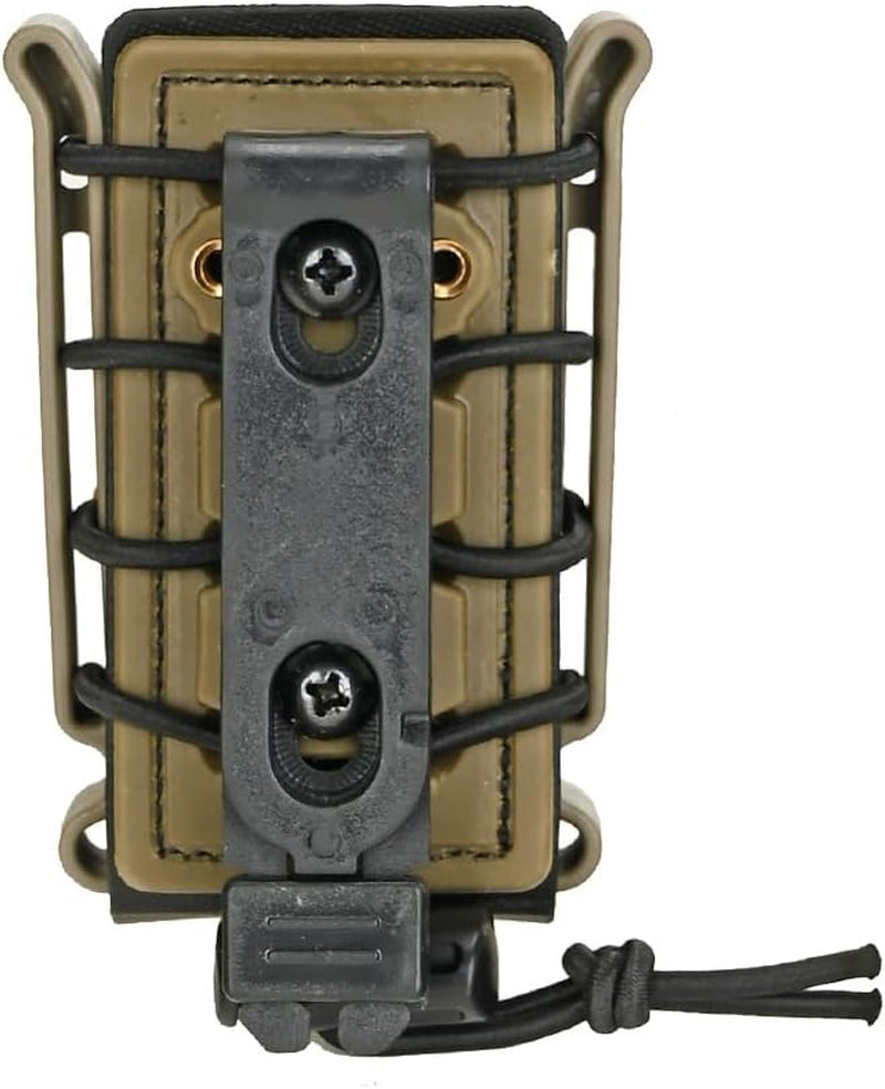 Pistol Mag Pouch 9Mm Softshell Magazine Holder Elastic Cord Retention Tactical Vest Mag Carrier Molle Clip Magazine Pouch