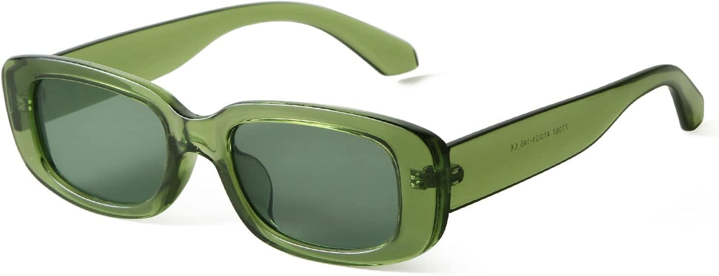 Rectangle Sunglasses for Women Men Retro 90S Sunglasses Womens Trendy Rectangular Sun Glasses Y2K Unisex Stylish 2025