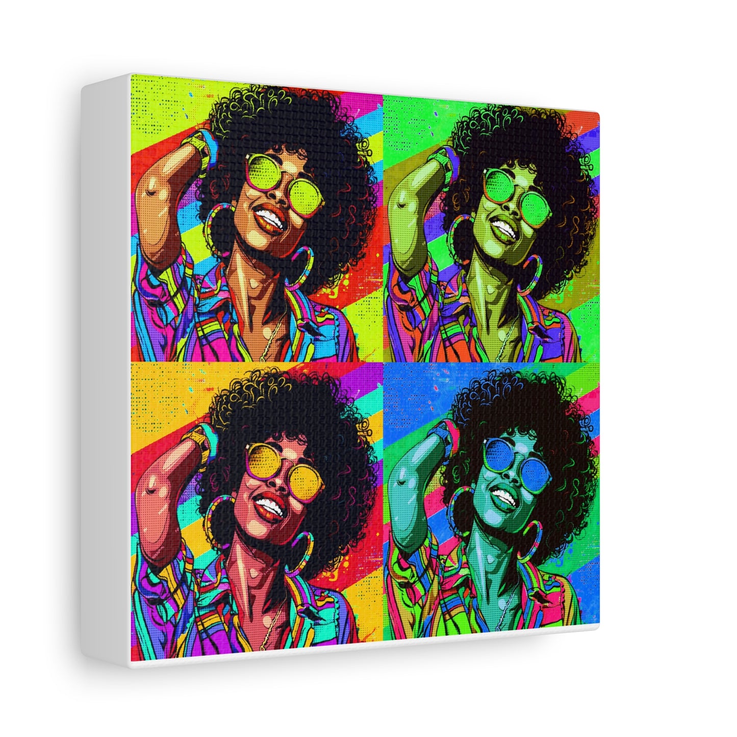 BLACK BEAUTY COLORFULL ANDY WARHOL STYLE Matte Canvas, Stretched, 1.25"