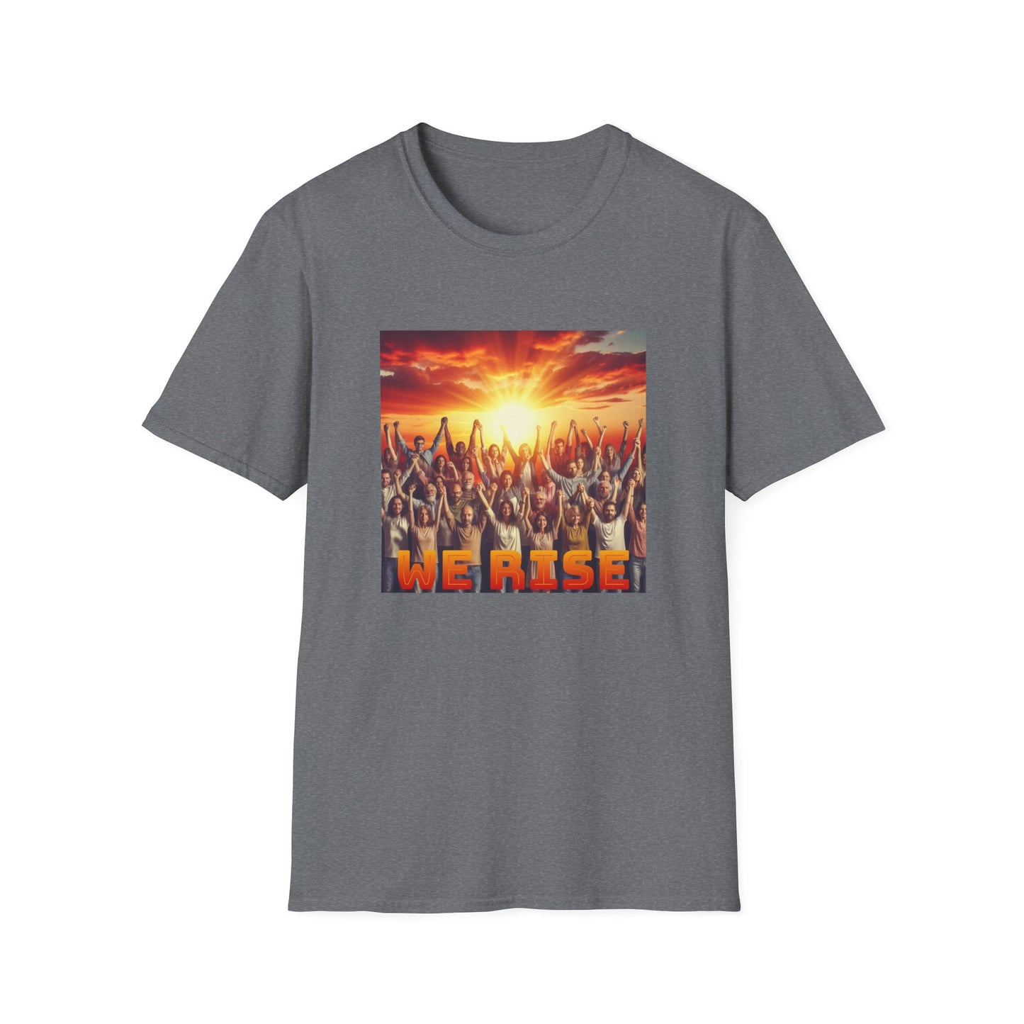 We Rise Motivational Unisex Softstyle T-Shirt
