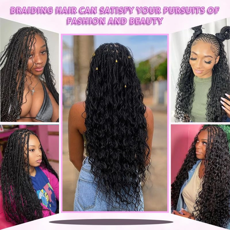 Human Braiding Hair 14Inch Water Wave Bulk Human Hair for Braiding 100G 2Bundle/Pack No Weft Human Hair Bundles for Braiding Micro Human Braiding Hair for Boho Braids(14Inch,Natural Black)
