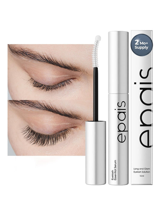 Essential Eyelash Growth Serum, Jumbo Size 15Ml/0.5Fl.Oz - Safe & Gentle Lashes Care, Nutrient Formula for Longer, Fuller, Thicker in 2 Weeks, to Grow Lashes Natural Longer, Non-Prostaglandin
