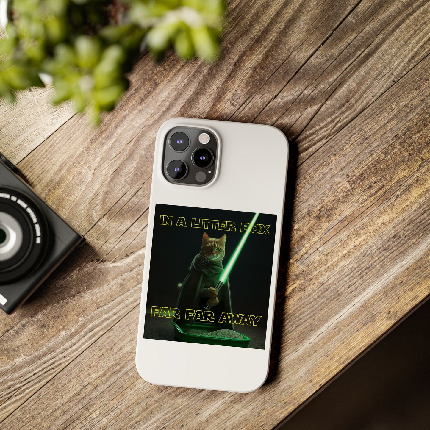 STAR WARS CAT IN A LITTER BOX FAR FAR AWAY  Slim Phone Cases