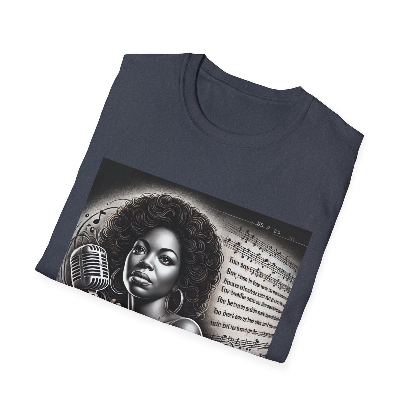 Angie Stone Retro Music Lover Unisex Softstyle T-Shirt - Afrocentric Design