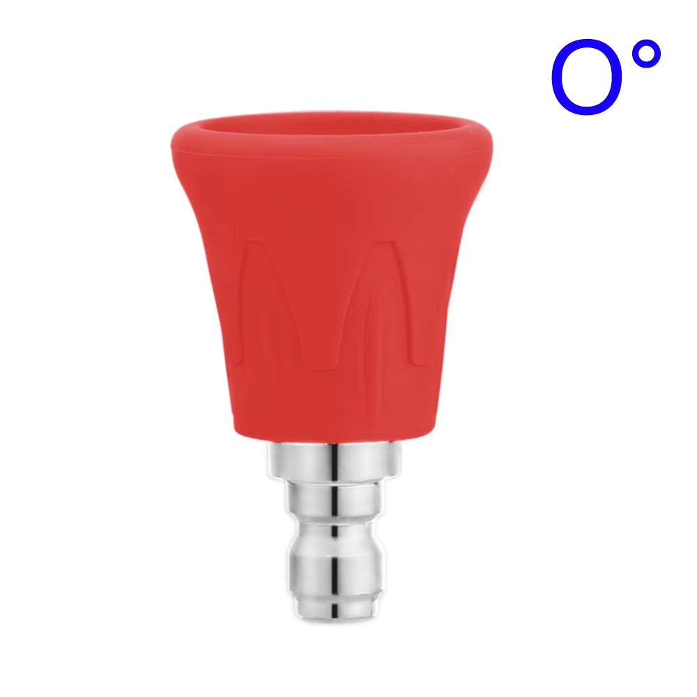 Pressure Washer Water Gun Nozzle Guard Power Washer Nozzle Tips Splash Proof Stainless Steel Nozzle 1/4" Quick Connect