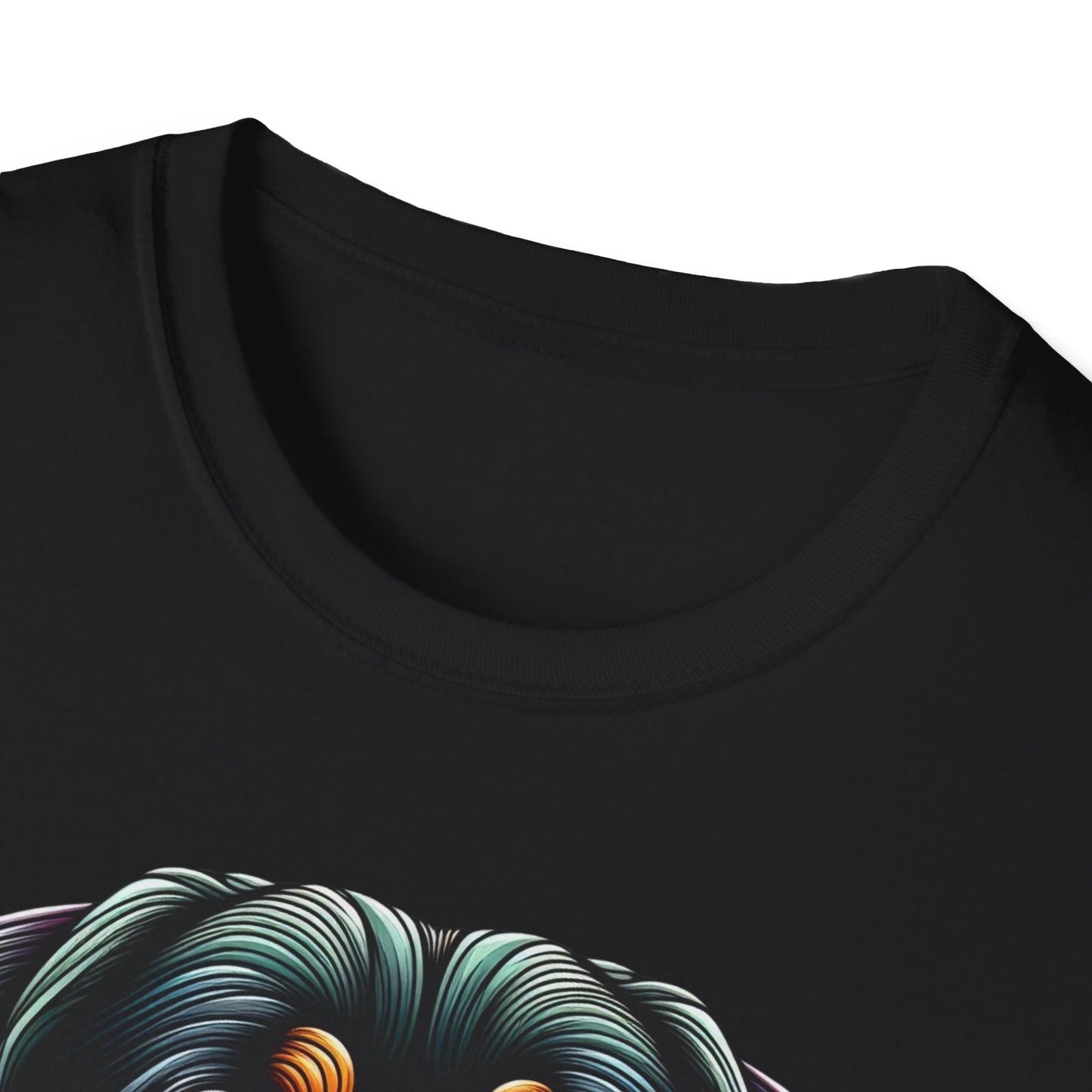 Rottweiler Animal Stained Glass Design Unisex Softstyle T-Shirt