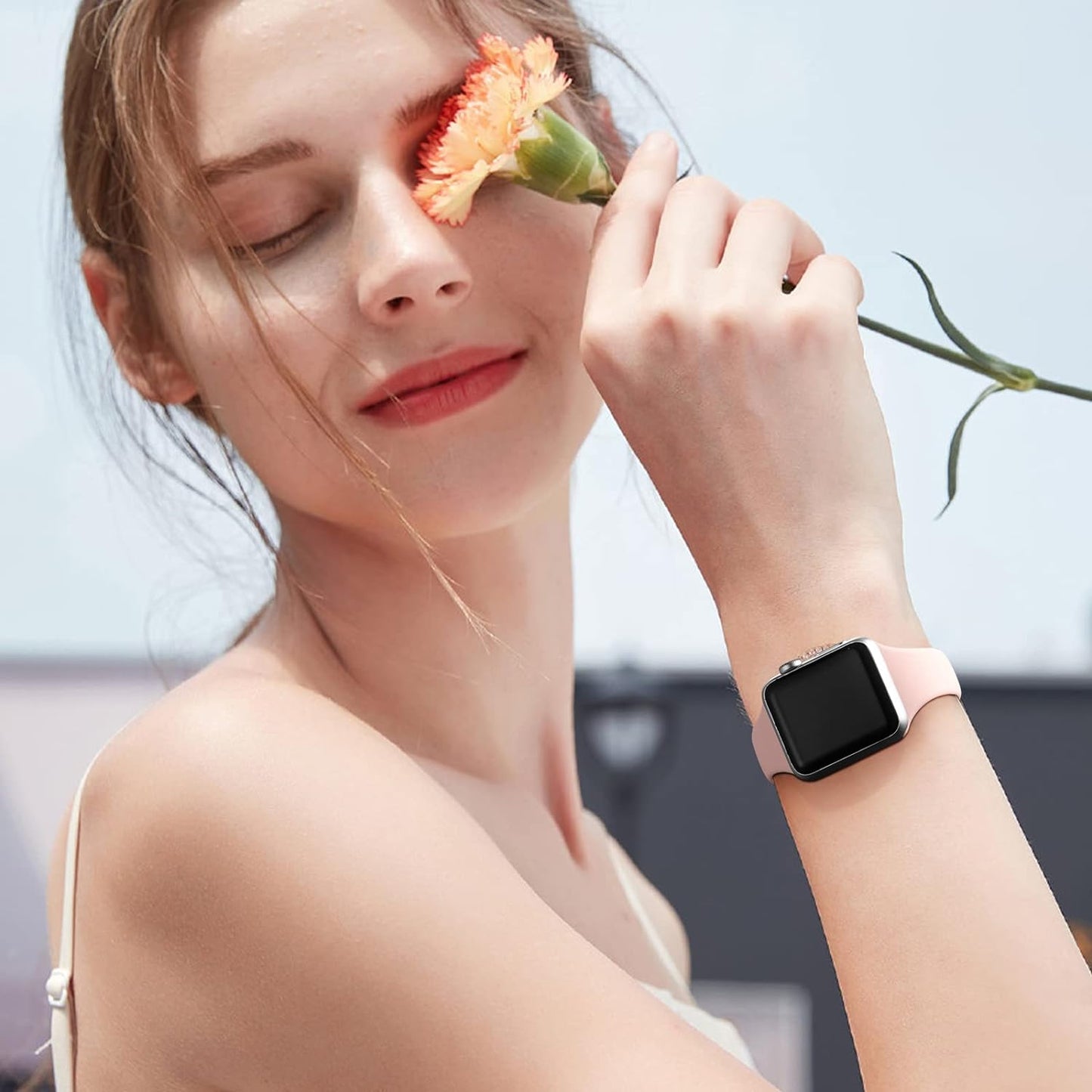 6 Pack Slim Bands Compatible with Apple Watch Band 40Mm 38Mm 44Mm 42Mm 41Mm 45Mm for Women Men, Soft Silicone Waterproof Sport Strap Replacement Wristbands for Iwatch Series 9 8 7 6 5 4 3 2 1 SE Ultra/Ultra2