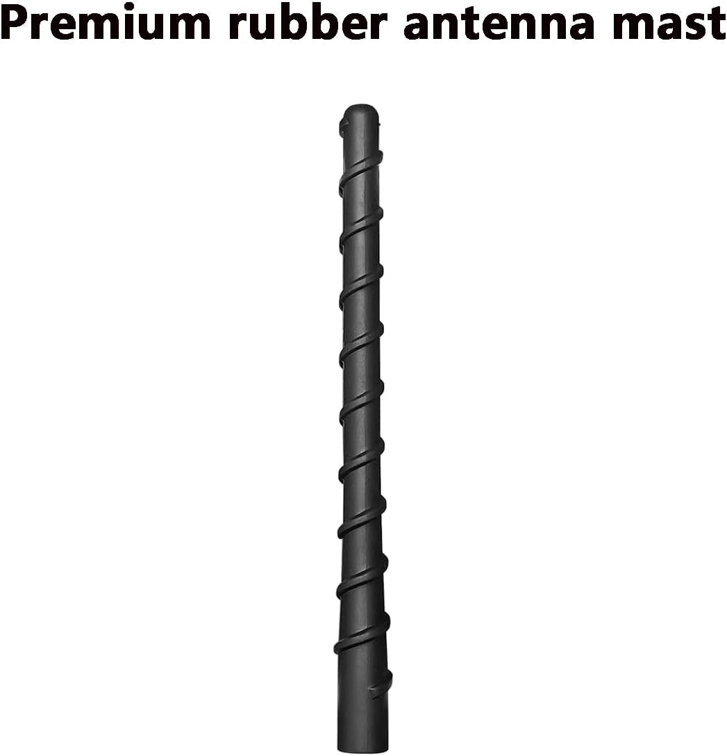 For GM Truck Short Antenna Fit for GMC Sierra 1500-3500 Denali (1999-2025) | Chevy Silverado 1500-3500 (1999-2025) | 7" Spiril Flexible Rubber Antenna, Optimized AM/FM Radio Reception Accessories