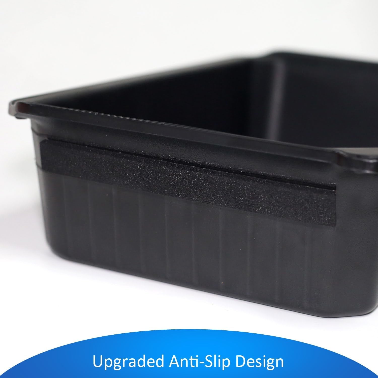 Under Seat Storage Box Organizer for Tesla Model Y (1 Pack), Upgraded ABS + TPE Double Layer Hidden Storage Box, Washable Underseat Storage Organizer Fit Tesla Model Y Accessories 2021-2024