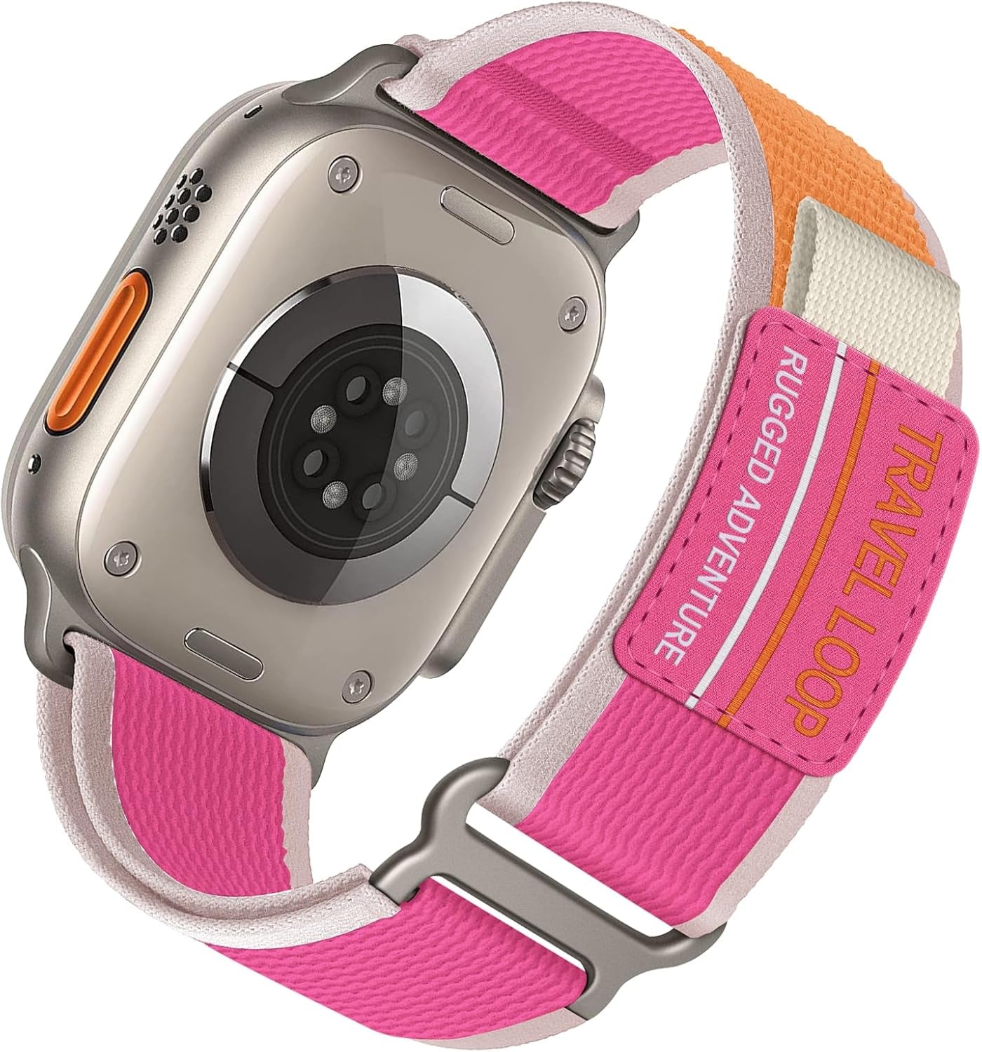 Trail Loop Nylon Band - Compatible with Apple Watch Ultra 2 Band 49Mm 46Mm 45Mm 44Mm 42Mm 41Mm 40Mm 38Mm Men Women,Rugged Braided Elastic Weave Sport Strap for Iwatch Ultra Series 10/9/8/7/6/SE/5/4/3