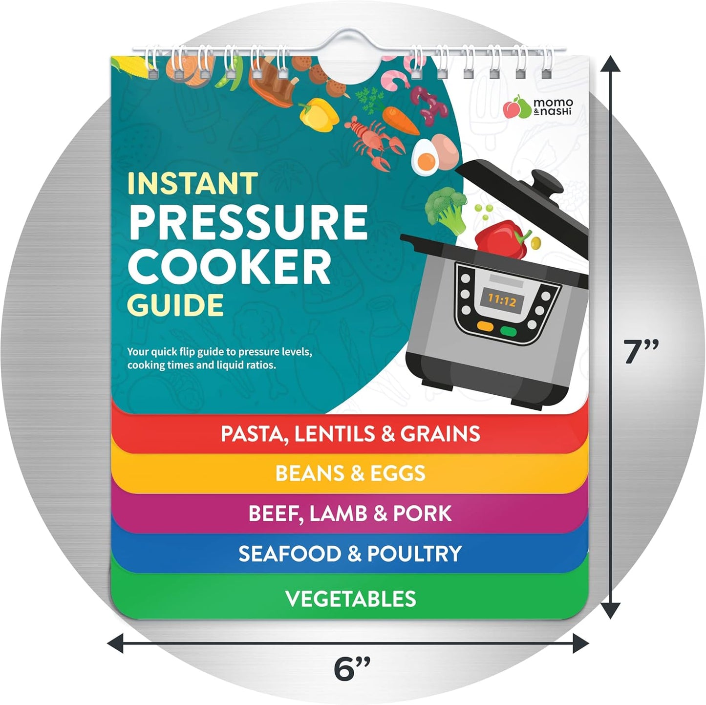 Instant Pot Magnetic Cheat Sheet Magnet - Instant Pot Accessories - Cookbooks Pressure Cooker Cooking Guide - 7”X 6” Instapot Booklet - Instantpot Cooking - Kitchen Gifts for Women - Kitchen Gadgets