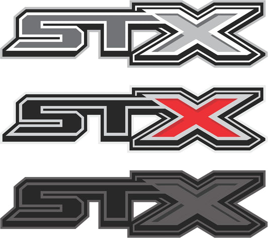 Ford F150 STX Decal off Road Replacement Sticker, Compatible with Ford F150 Truck, Set of 2, Premium Series (Metallic Finish) (Charcoal)