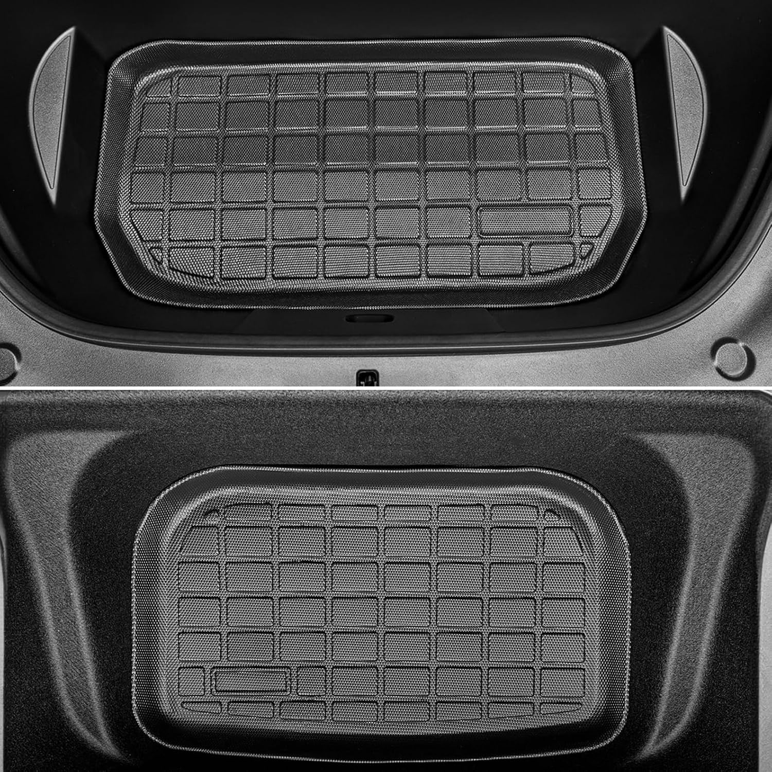Floor Mats for Tesla Model Y 2021-2024 2025-All Weather TPE Eco Floor Mat-Waterproof Non-Slip Cargo Liner Trunk Accessories(Not FIT 7-Seat)