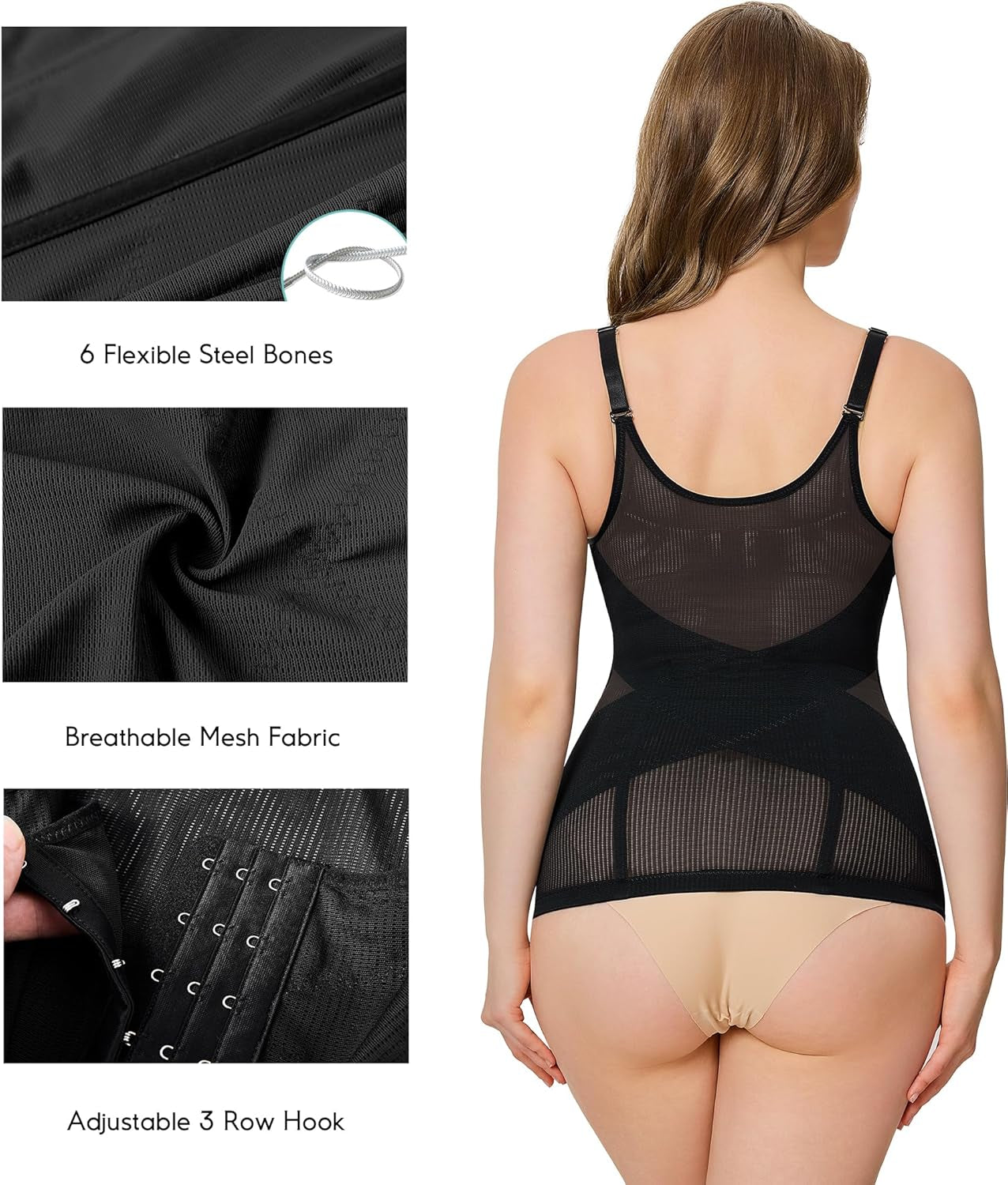Waist Trainer for Women Corset Shapewear Waist Cincher Tummy Control Body Shaper Girdle
