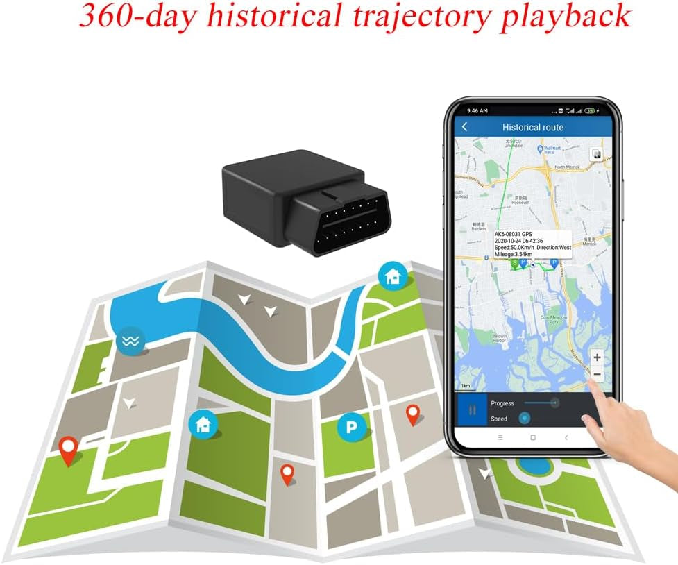 4G OBD GPS Tracker for Vehicles One Month Fee Included Real Time OBD2 Mini Fleet GPS Tracker Hidden Car Tracking Device Location Locator TRUCK DRIVER