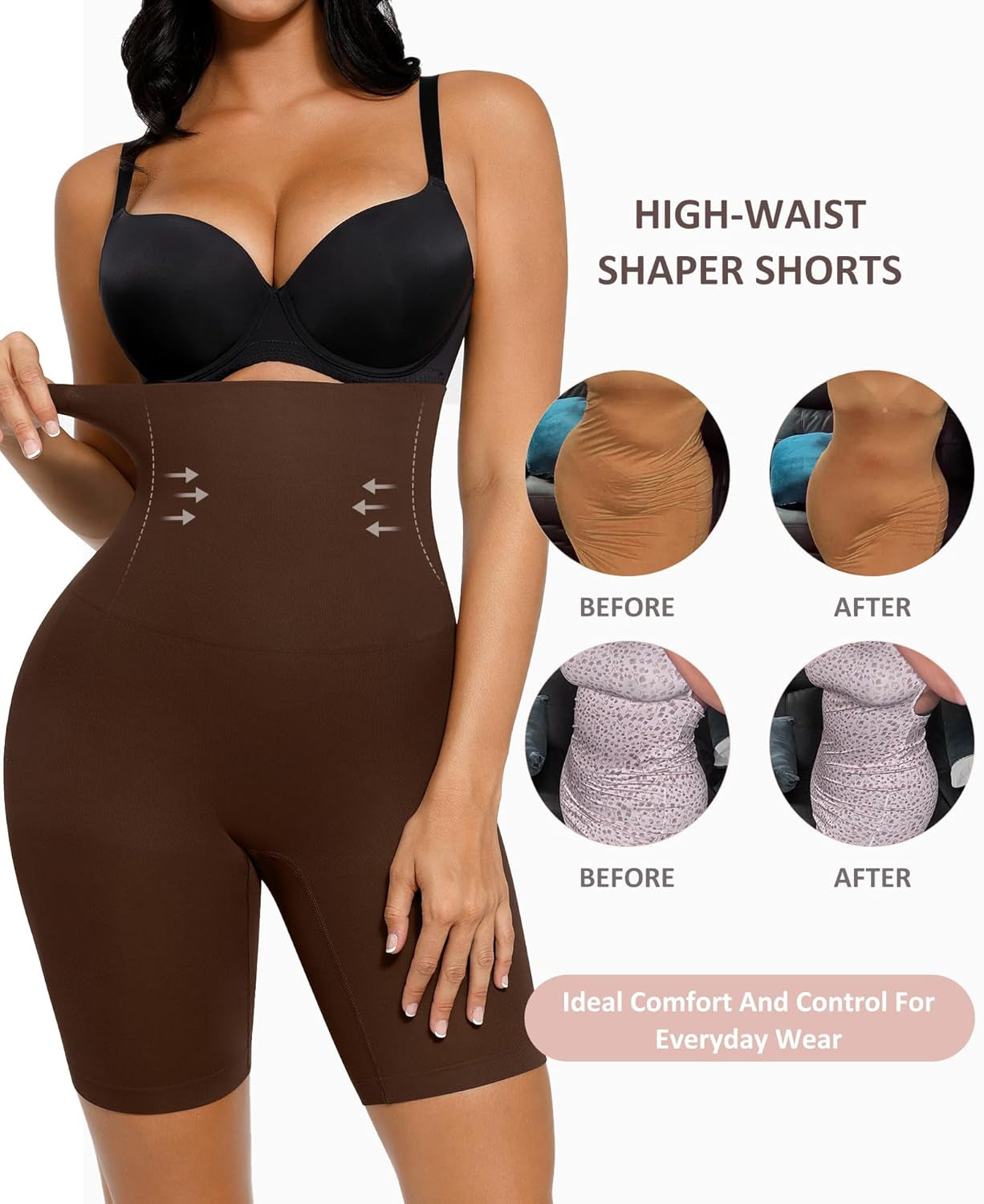 Tummy Control Shapewear for Women High Waist Body Shaper Shorts Butt Lifting Control Panties