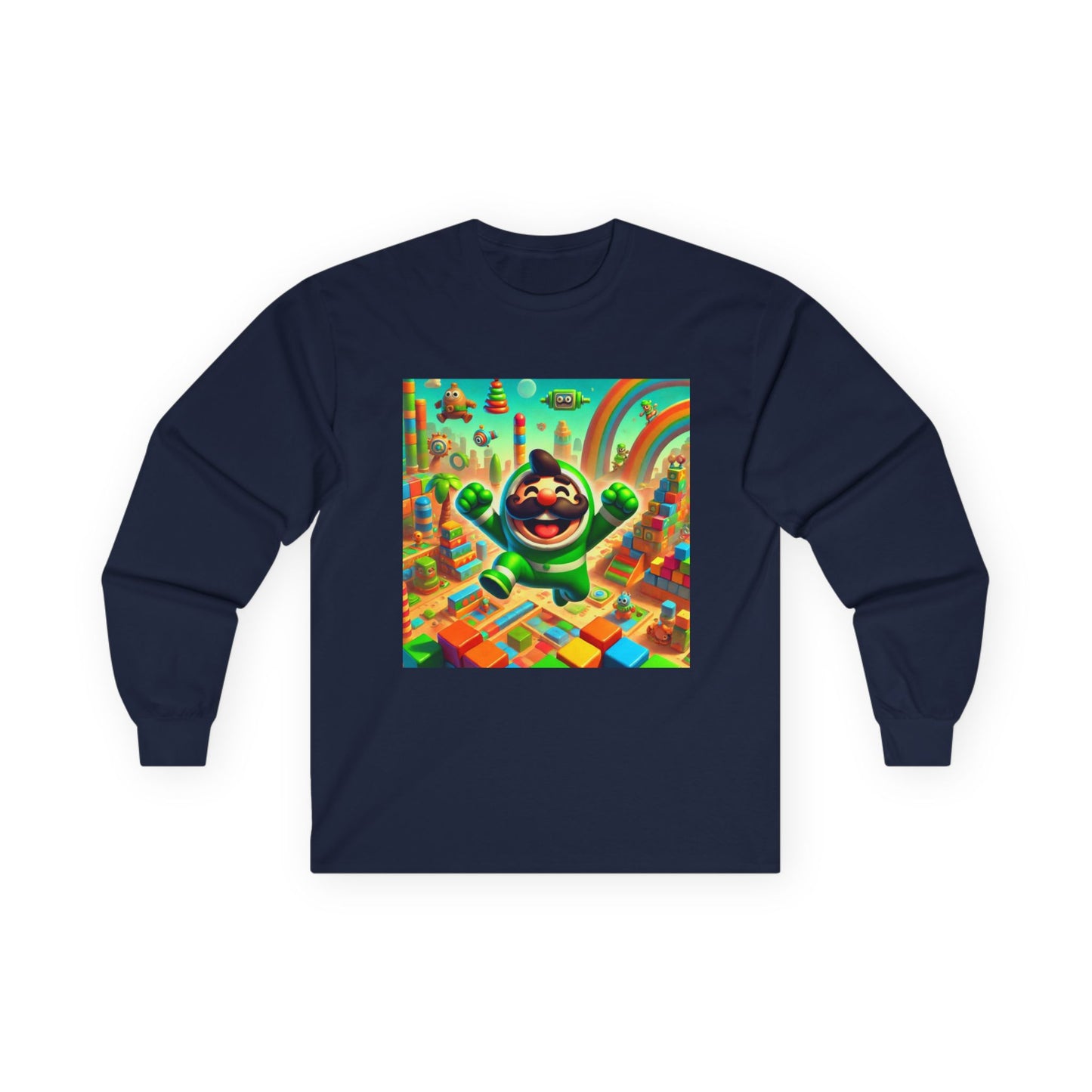 Luigi video game character Unisex Ultra Cotton Long Sleeve Tee Unisex Ultra Cotton Long Sleeve Tee