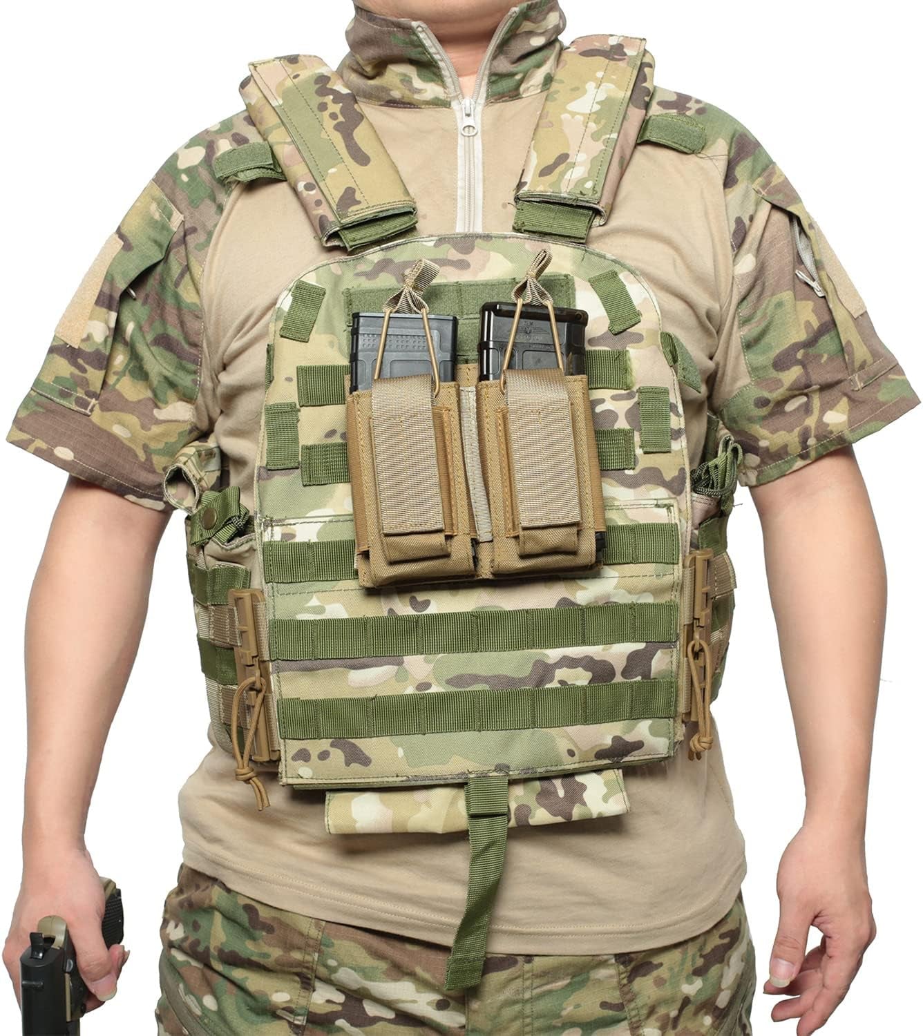 Molle Mag Pouch Open Top Double/Triple Magazine Pouch Holder