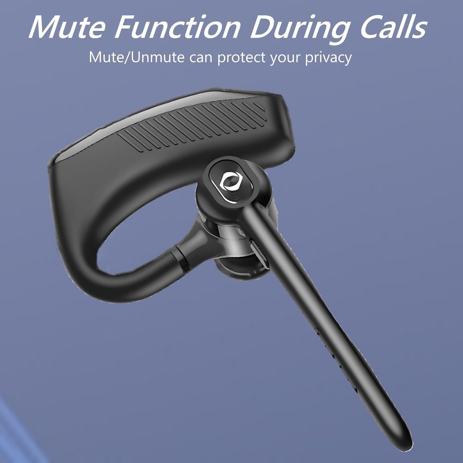 Wireless Headset Bluetooth Earpiece with Dual Noise Canceling Microphone Hands Free Headphones Single Ear Earphone over Ear Earbud for Iphone Samsung Android Cellphones TV PC Trucker Game Work TRUCK DRIVER