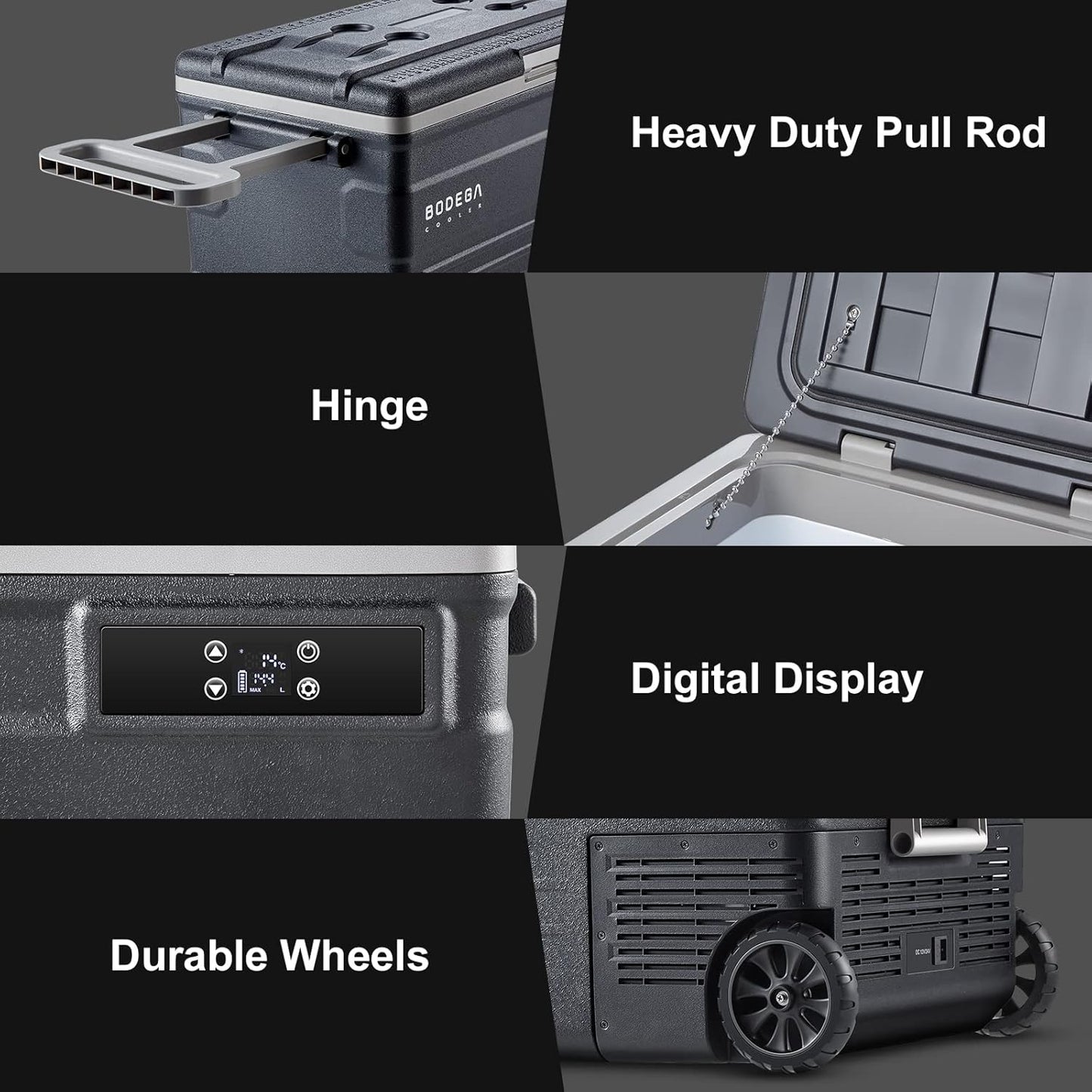 COOLER 12 Volt Car Refrigerator,80 Quarts Portable Fridge,75L RV Freezer Single Zone,Wifi APP Control,-4℉-68℉ Car Cooler,12/24V DC & 100-240V AC for Travel, Camping,Outdoor,Truck,Suv TRUCK DRIVER