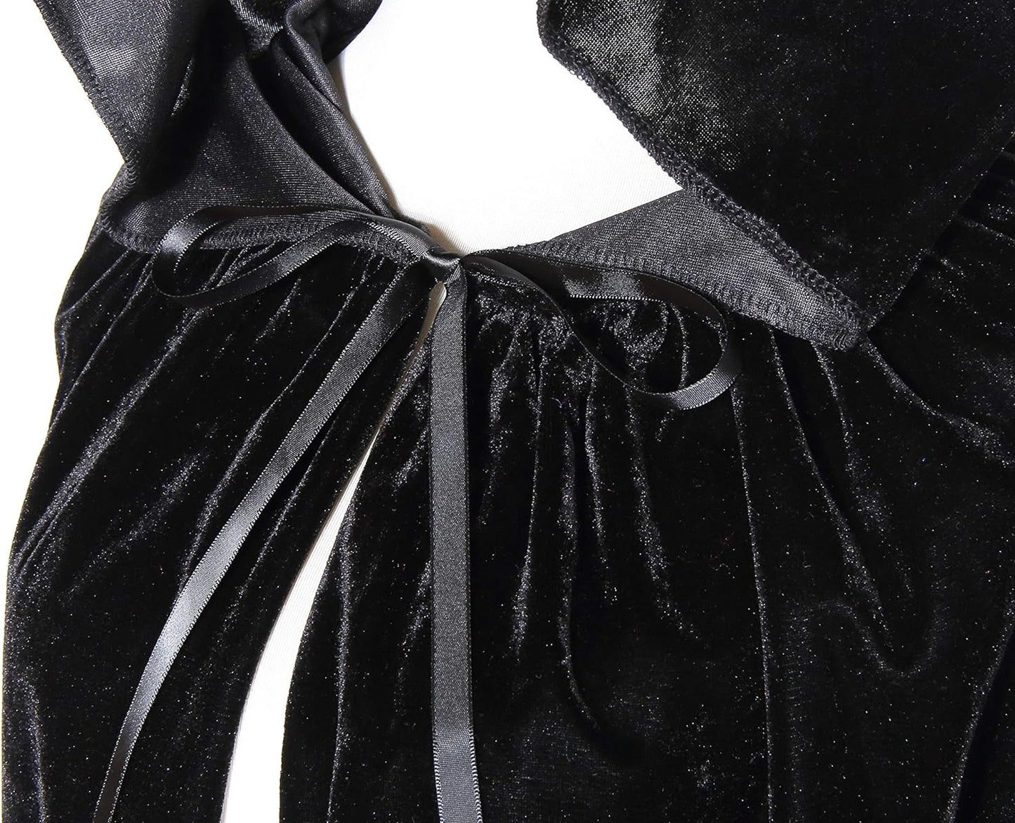 Long Hooded Cloak Velvet Cape Witch Costume Halloween Costumes for Women Men