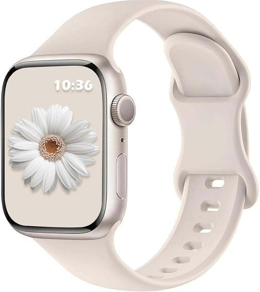 Sport Bands Compatible with Apple Watch Band 38Mm 40Mm 41Mm 42Mm 44Mm 45Mm 46Mm 49Mm,Soft Silicone Waterproof Strap Compatible with Iwatch Bands Series 9 Ultra 8 7 6 5 4 3 2 1 SE Universal