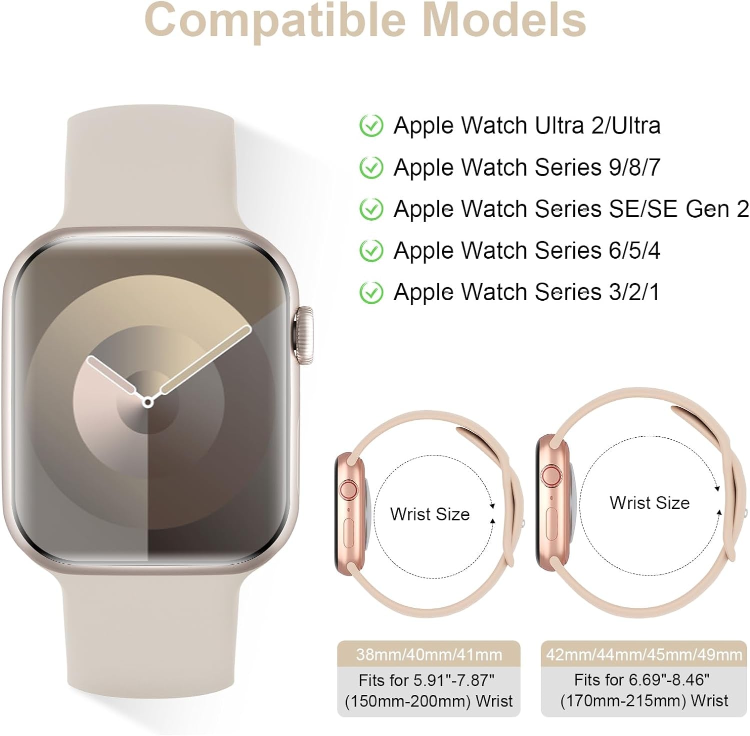 6 Pack Sport Silicone Bands Compatible with Apple Watch Band 38Mm 40Mm 41Mm 42Mm 44Mm 45Mm 49Mm, Soft Strap Waterproof Wristband for Iwatch Series 9 8 SE 7 6 5 4 3 2 1 Ultra Women Men