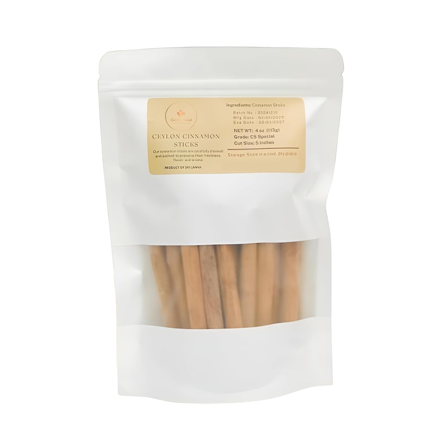 Pure Ceylon Cinnamon Quills, 4Oz -5 Inch Cut Cinnamon Spice from Sri Lanka, True Cinnamon - Cinnamomum Verum TLBH