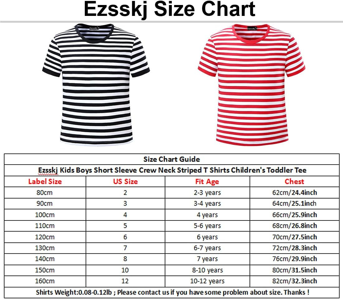 Kid'S Boys Pugsley Addams Shirt Black White Striped Mime T Shirt Halloween Costumes Bank Robber Novelty T-Shirts