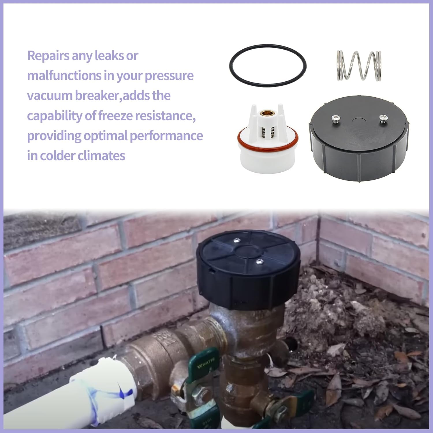 Replacement for Watts 0887718 Backflow Convert Kit Fits for 1" Freeze Resistant Retrofit Kit 800M4-QT to 800M4-FR