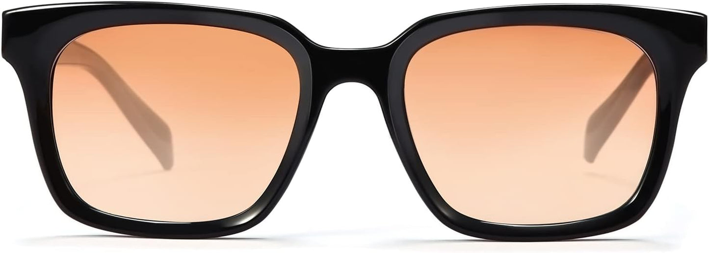 Rectangle Sunglasses Men Tinted Polarized Big Square Retro 90S Vintage Y2K Glasses for Women UV Protection