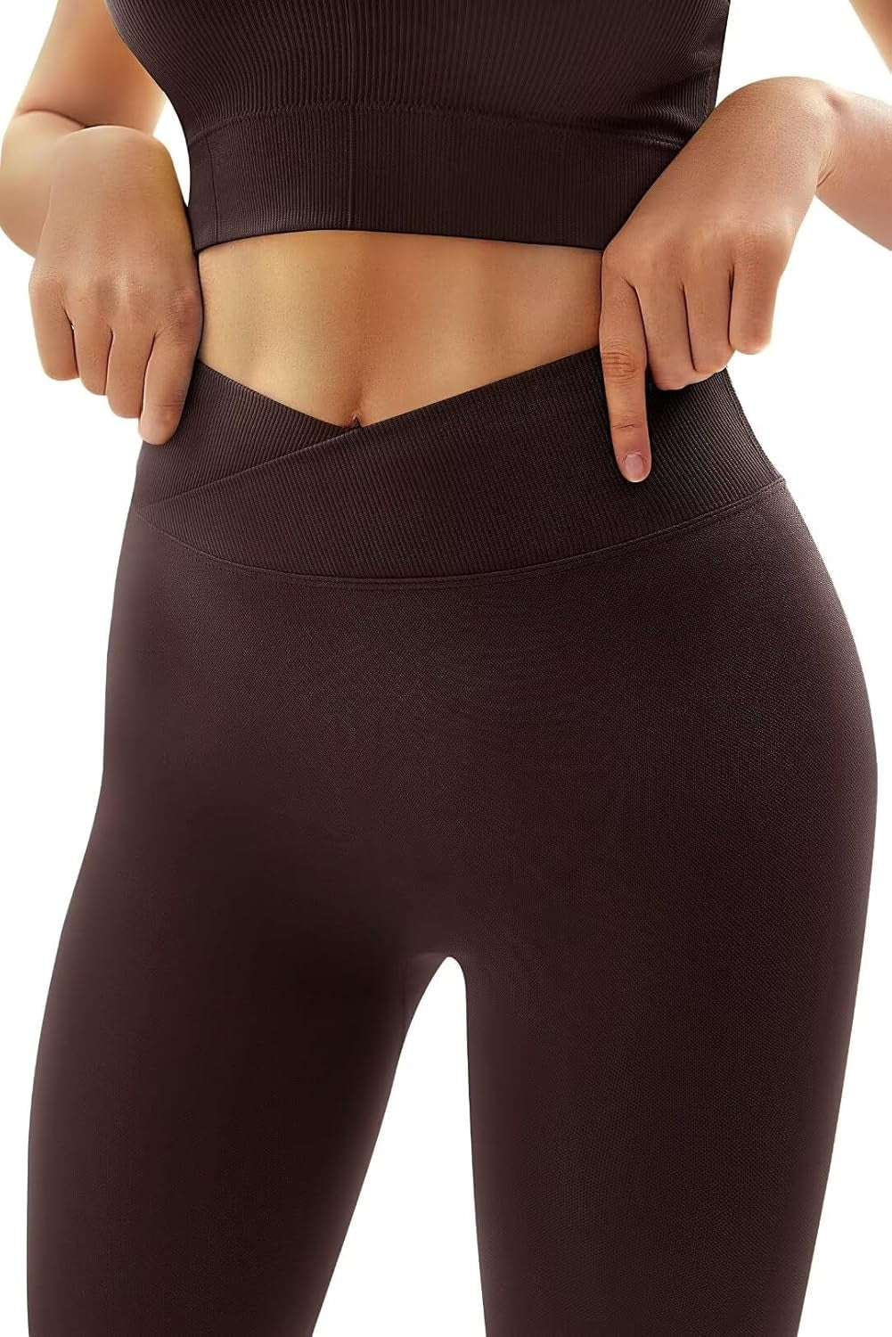Scrunch Butt Lifting Leggings for Women Tummy Control Crossover Gym Workout Leggings High Waisted Yoga Pants