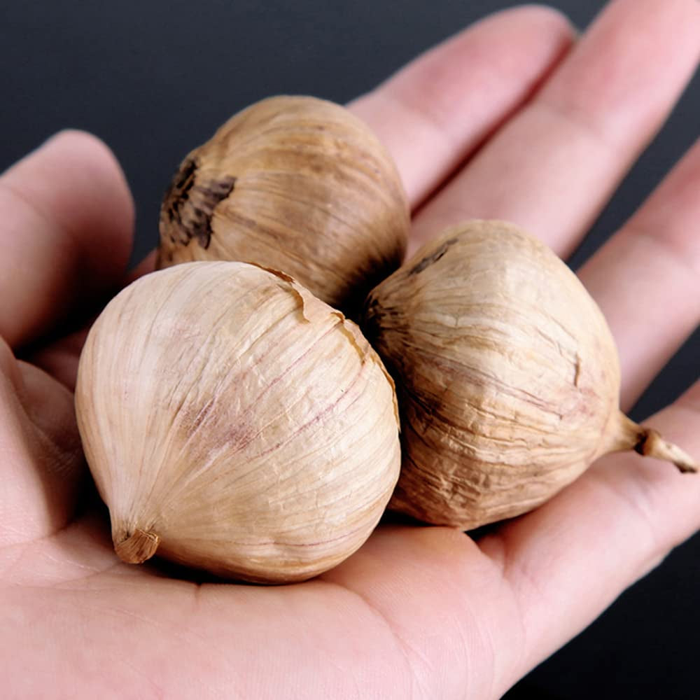 Black Garlic,Fermented Black Garlic,Allium Sativum,Heisuan,Black Garlic Organic,Whole Bulbs,Easy Peel,All Natural,Healthy Snack, Ready to Eat (250 G(0.55 Pound)) TLBH