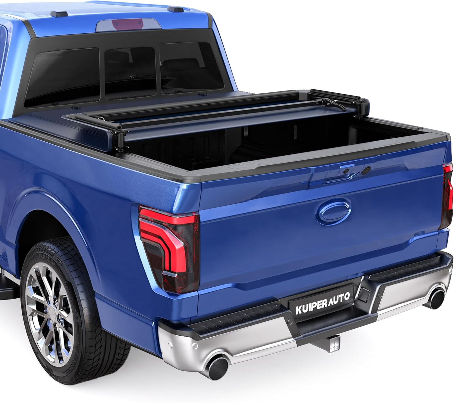 Tri 3-Flip 5.5 FT Soft Truck Bed Tonneau Cover Compatible with 2009-2014 Ford F150 F-150 Styleside (Excl Raptor Series) Truck Bed Cover