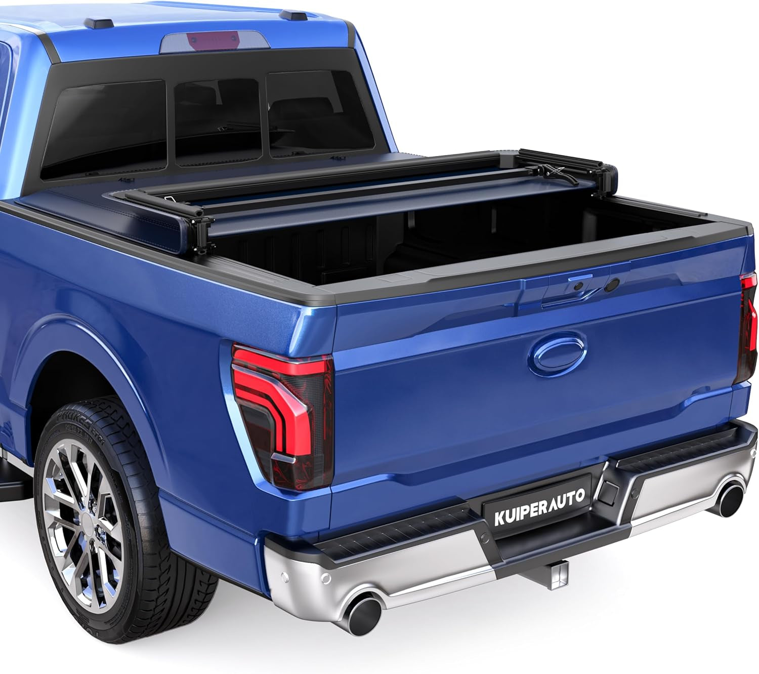 Tri 3-Flip 5.5 FT Soft Truck Bed Tonneau Cover Compatible with 2009-2014 Ford F150 F-150 Styleside (Excl Raptor Series) Truck Bed Cover