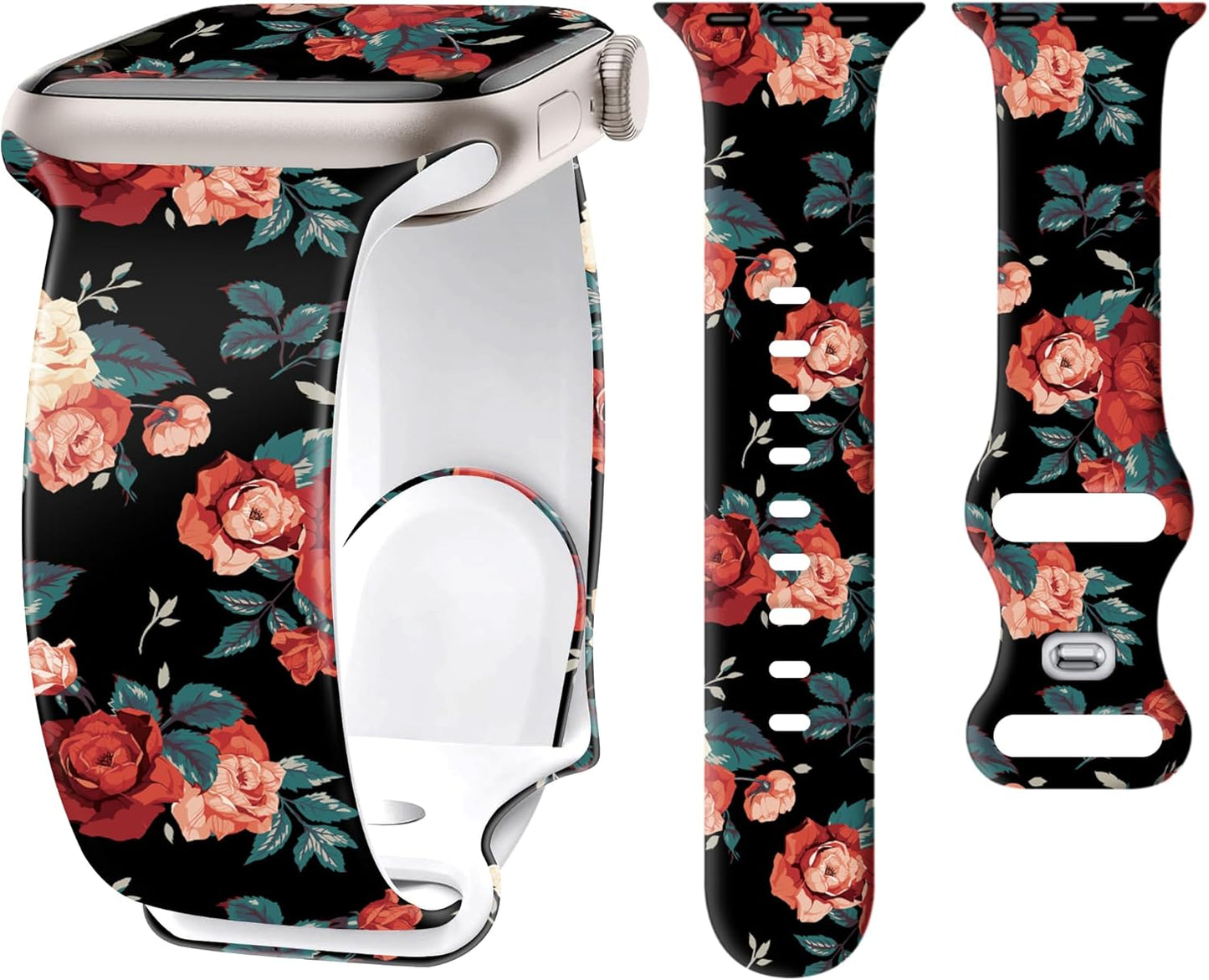 Lucky Clover Band for Apple Watch Bands 46Mm 45Mm 44Mm 49 42Mm(S3) for Women, St Patricks Day Silicone Iwatch Bands Series 10 9 8 7 SE 6 5 4 3, Shamrocks Gifts Strap for Apple Watch Band