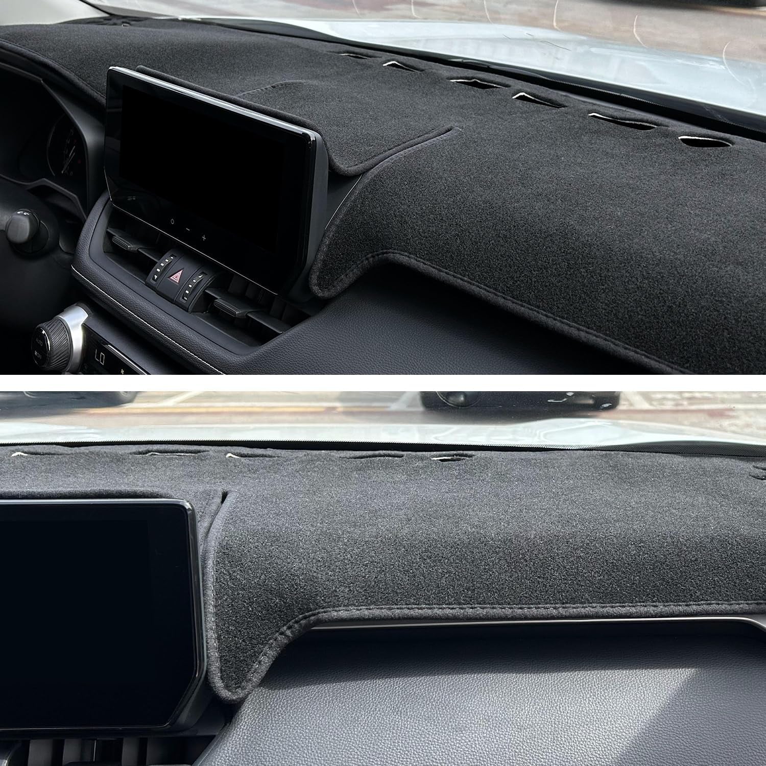 For Toyota Rav4 Accessories 2025 2024 2023 2022 2021 2020 2019 Dashboard Cover Dash Cover Mat Custom Fit Center Console Cover Sunshield Protector RAV 4 Pad（Black Trim）