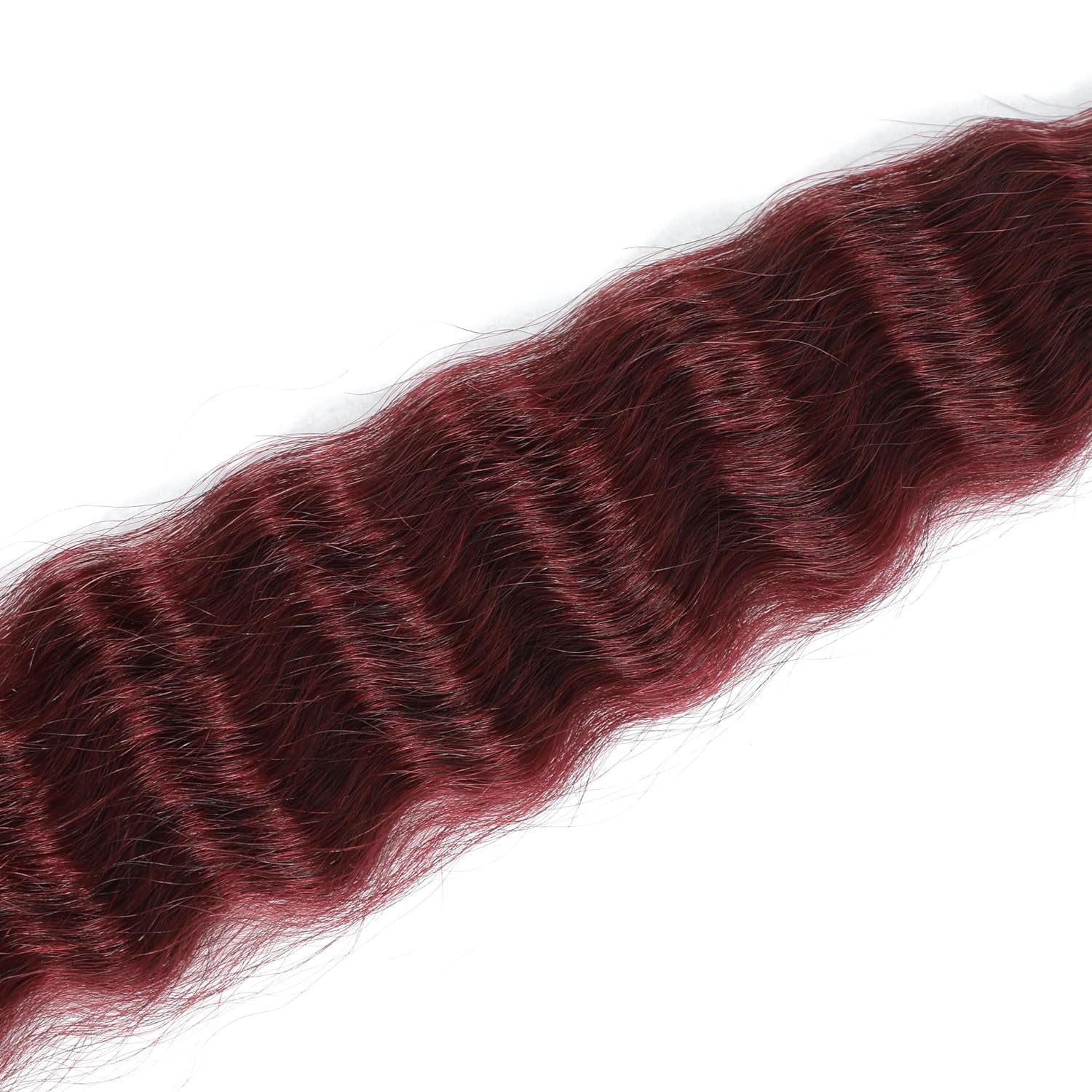 Super Wave Bulk Human Hair 100% Unprocessed Brazilian Virgin Human Hair Extensions Bundles for Braiding Hair Wet and Wave Micro Human Hair(1Pack-4Pcs, 18Inch #99J)